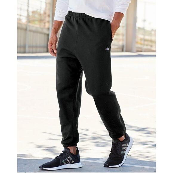 Champion Authentic Jersey Athletic Wear Joggers Sweatpants Black Size Small - Picture 1 of 15